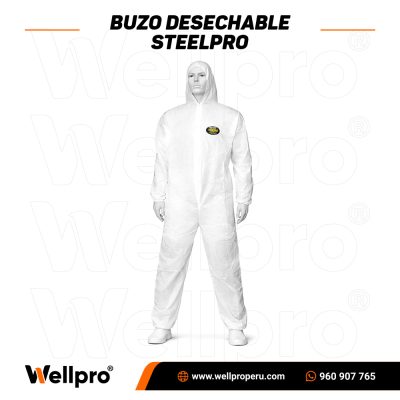 Buzo Desechable Blanco de la marca Steelpro