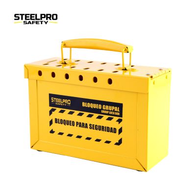 Caja de Bloqueo Grupal Amarilla – Steelpro