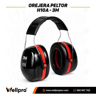 Orejera Peltor H10A rojo de la marca 3M