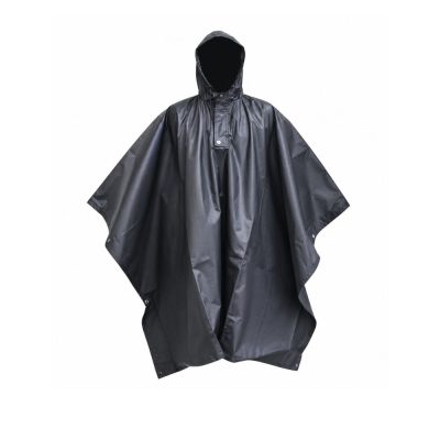 Poncho de Tela Enjebada Negro
