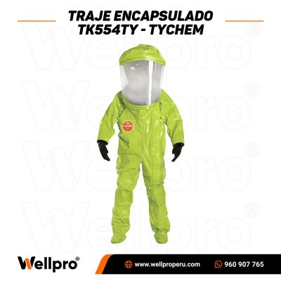 Traje encapsulado verde Tychem 10000