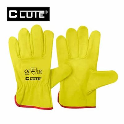 guante badana amarillo clute