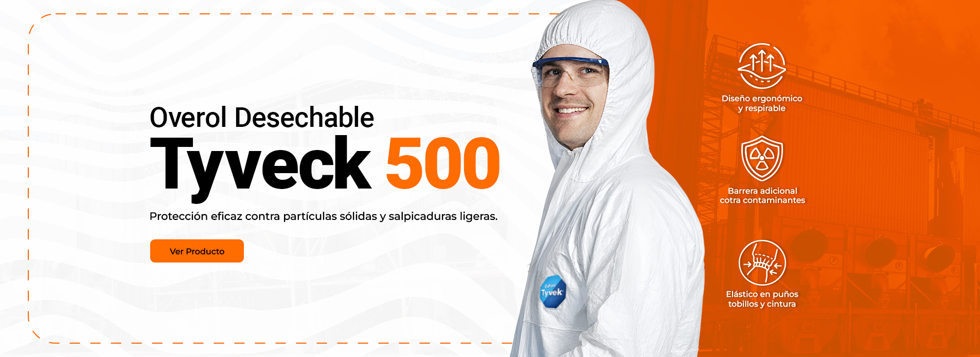 overol desechable tyvek 500 dupont