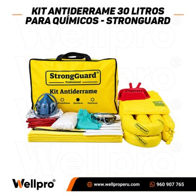 Kit Antiderrame 30 Litros para Químicos